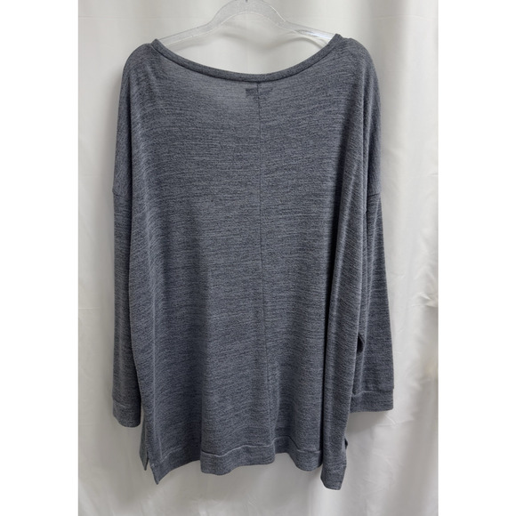 New Directions Curvy Sweater Size 2X Round Neck Long Sleeve Gray Heather - Picture 2 of 6